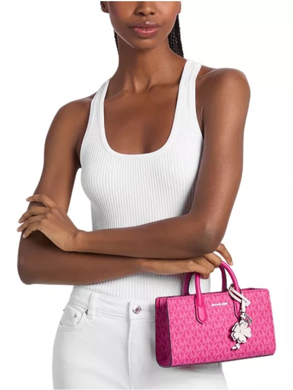 Michael Kors Scarlett Small East West Crossbody Bag, in Hot Pink , NWT - Picture 2 of 3